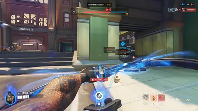 Overwatch 2 distance ESP, health labels, and objective markers from high ground